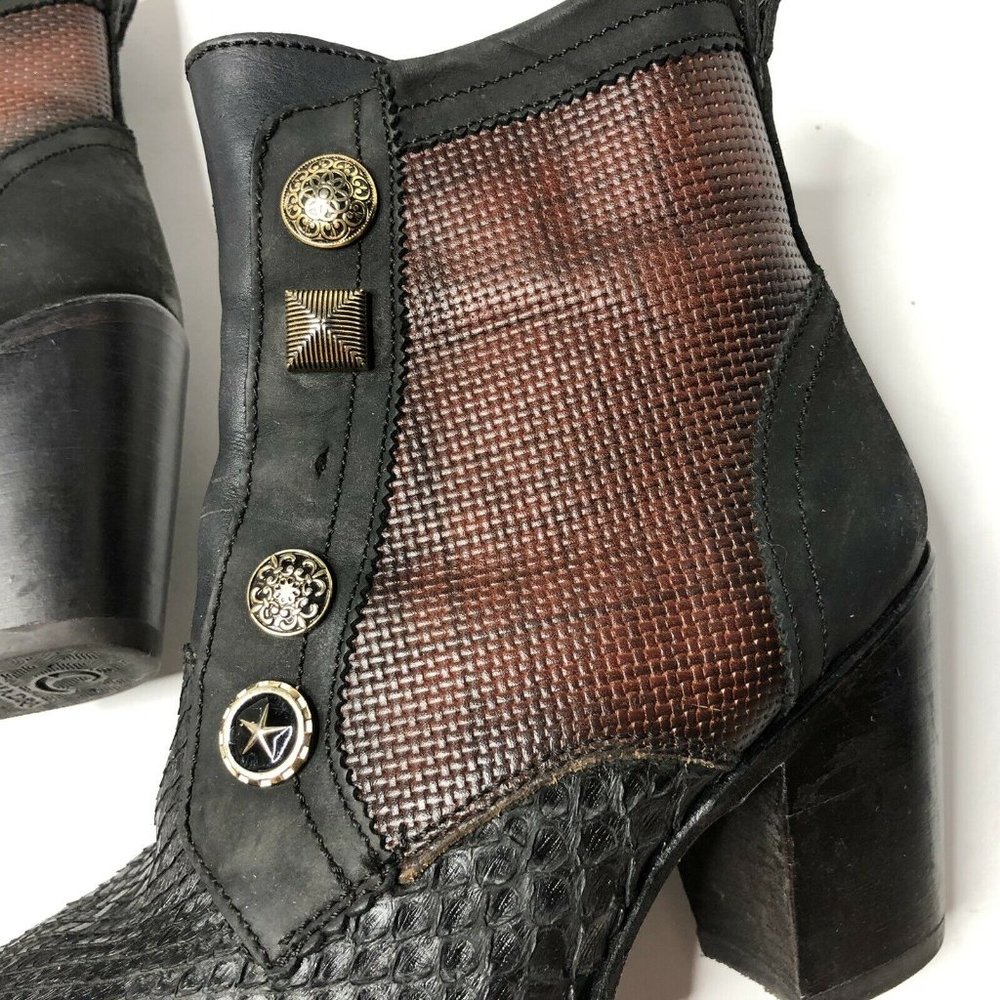 Cuadra High Heel Booties Python Skin Size 7 - image 8